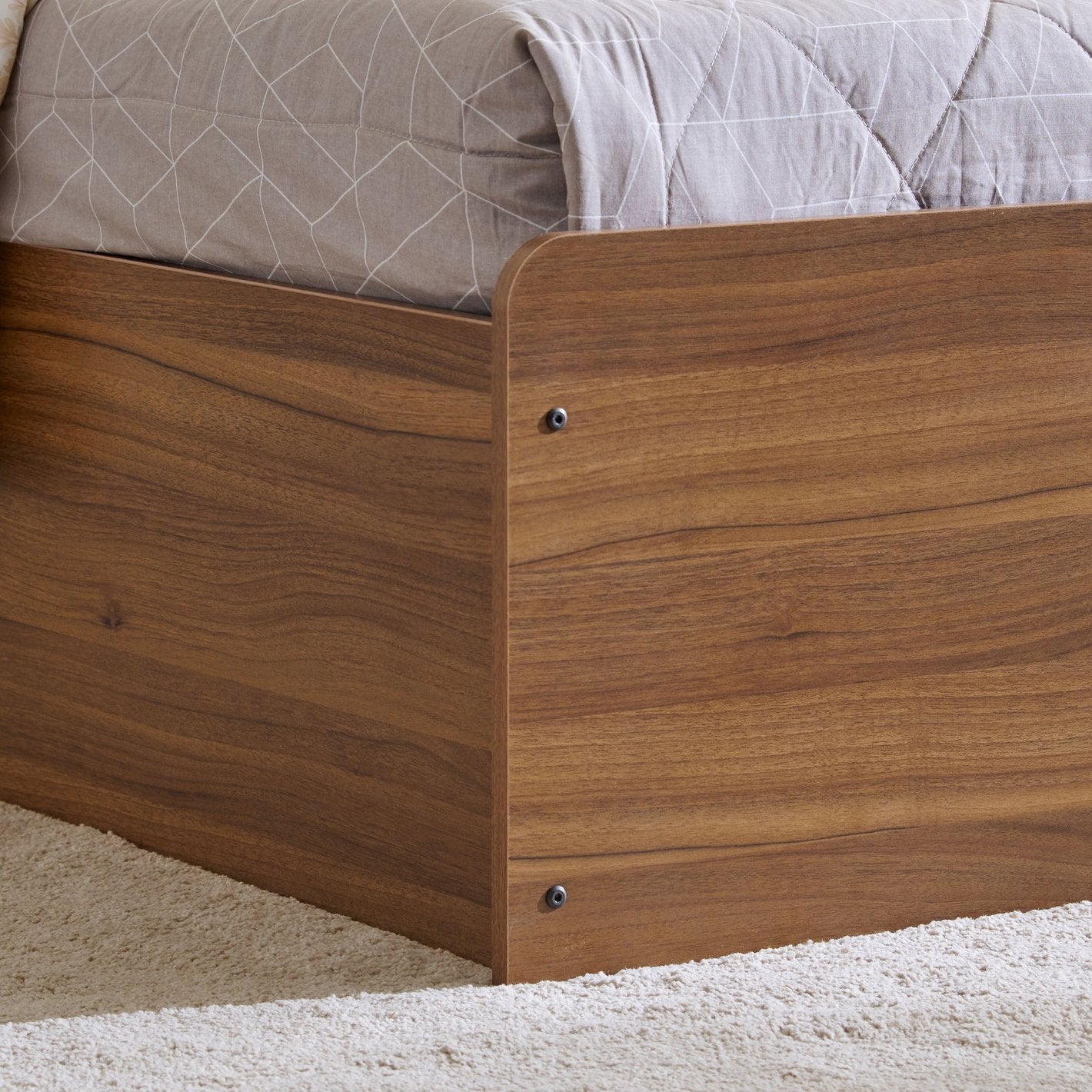 OmkarWood Premium King Storage Bed – Verona Walnut