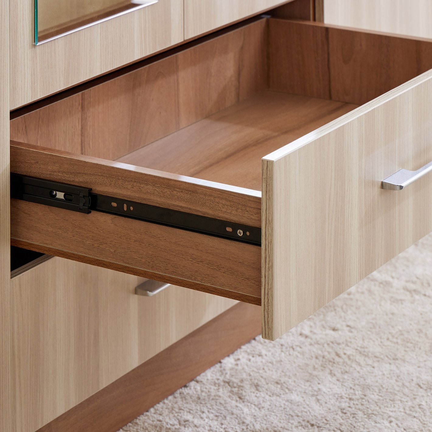 Astoria 6-Door Wardrobe with Mirror & Drawer Storage