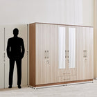 Astoria 6-Door Wardrobe with Mirror & Drawer Storage