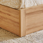 OmkarWood Bed with Geometric Headboard & Box Storage