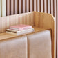 OmkarWood Bed with Geometric Headboard & Box Storage