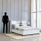 Omkarwood "LuxeNest" Premium King Size Bed with Box & Side Storage