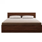 Elegance King Size Bed in Premium Engineered Wood (Walnut Finish, No Storage)