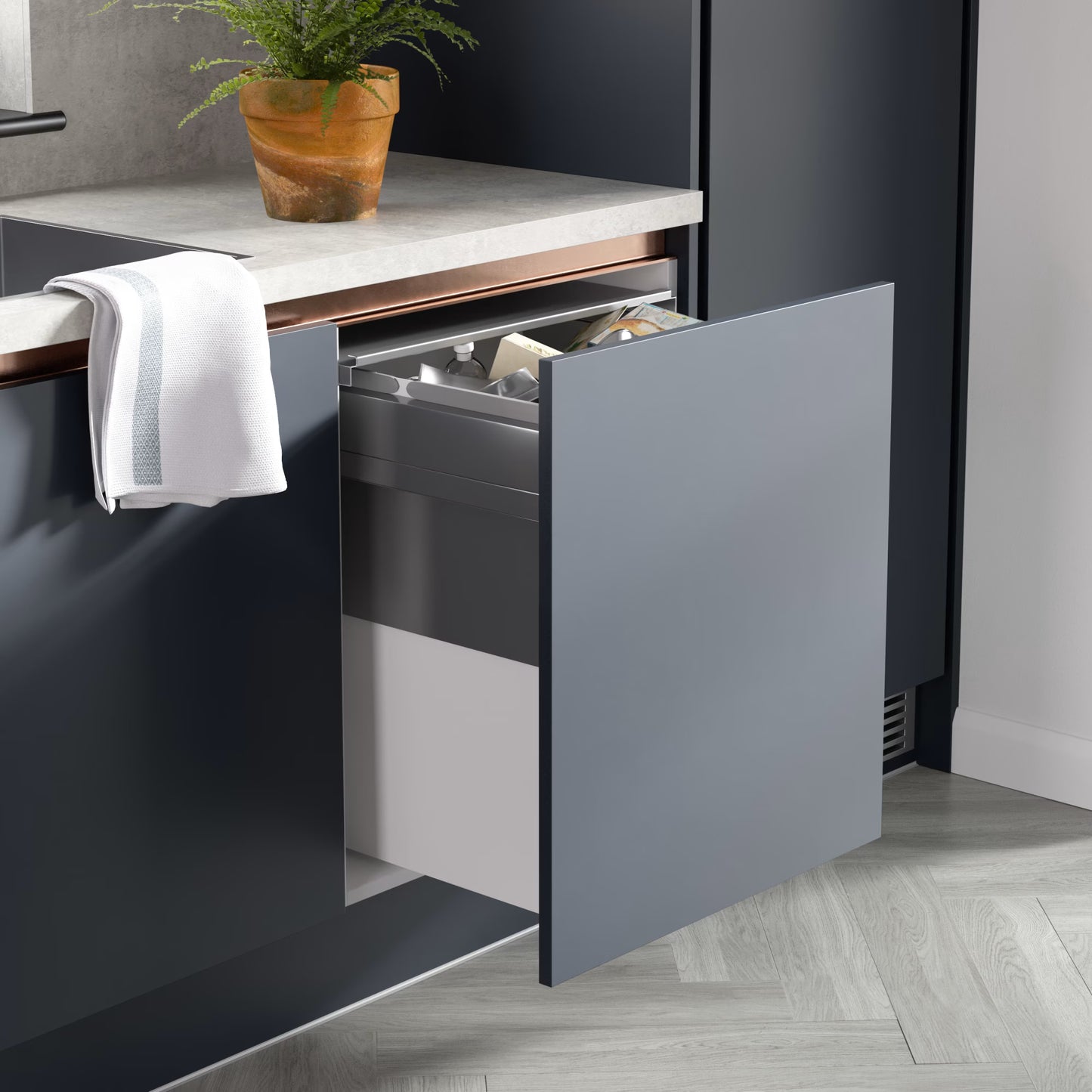 Linea Autograph Kitchen in Navy Blue Silk