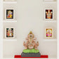 Omkarwood Divine Wall-Mounted Pooja Mandir – 85 x 50 x 28 cm (H x W x D)