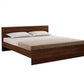 Elegance King Size Bed in Premium Engineered Wood (Walnut Finish, No Storage)
