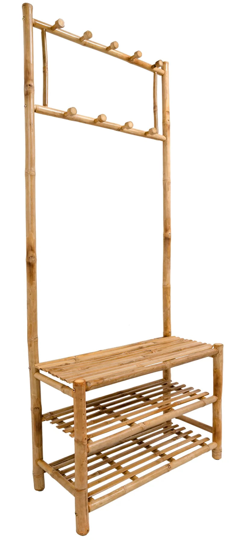Solid Bamboo Coat Rack