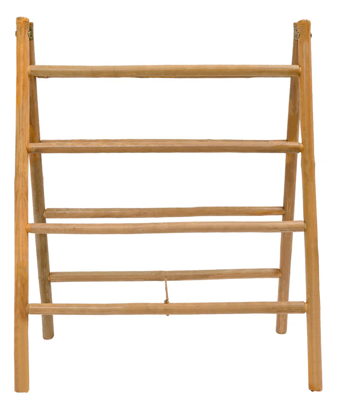 Solid bamboo towel ladder