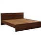 Elegance King Size Bed in Premium Engineered Wood (Walnut Finish, No Storage)