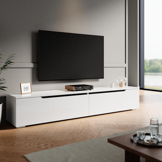 35×30 cm LED TV Cabinet – White high Gloss Premium Engineered Wood (MDF)