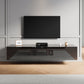 35×30 cm LED TV Cabinet – White & Black Gloss Finish