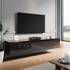 35×30 cm LED TV Cabinet – White & Black Gloss Finish