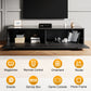 35×30 cm LED TV Cabinet – White & Black Gloss Finish