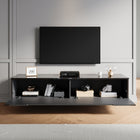 35×30 cm LED TV Cabinet – White & Black Gloss Finish