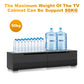 35×30 cm LED TV Cabinet – White & Black Gloss Finish