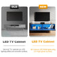 35×30 cm LED TV Cabinet – White & Black Gloss Finish