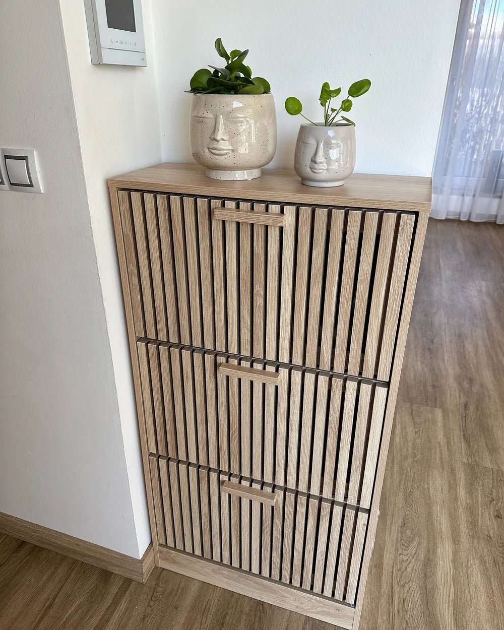 Shoe Storage Cabinet Light Brown