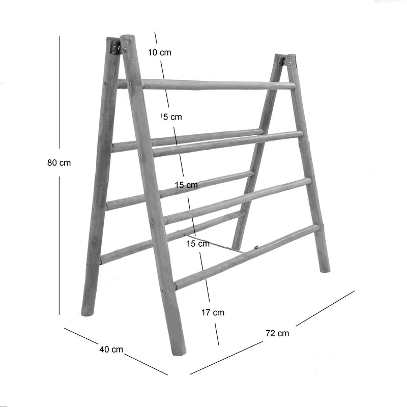 Solid bamboo towel ladder