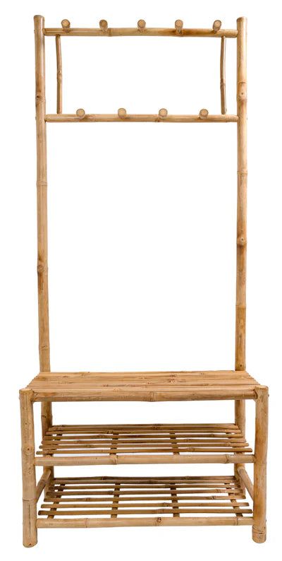 Solid Bamboo Coat Rack