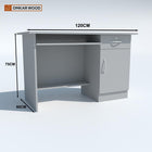 Computer Table with Keyboard Tray Drawer Home PC Storage Cabinet for Multipurpose Office Table, Study Table, Gaming Table for Home Office (Color- White,Grey)