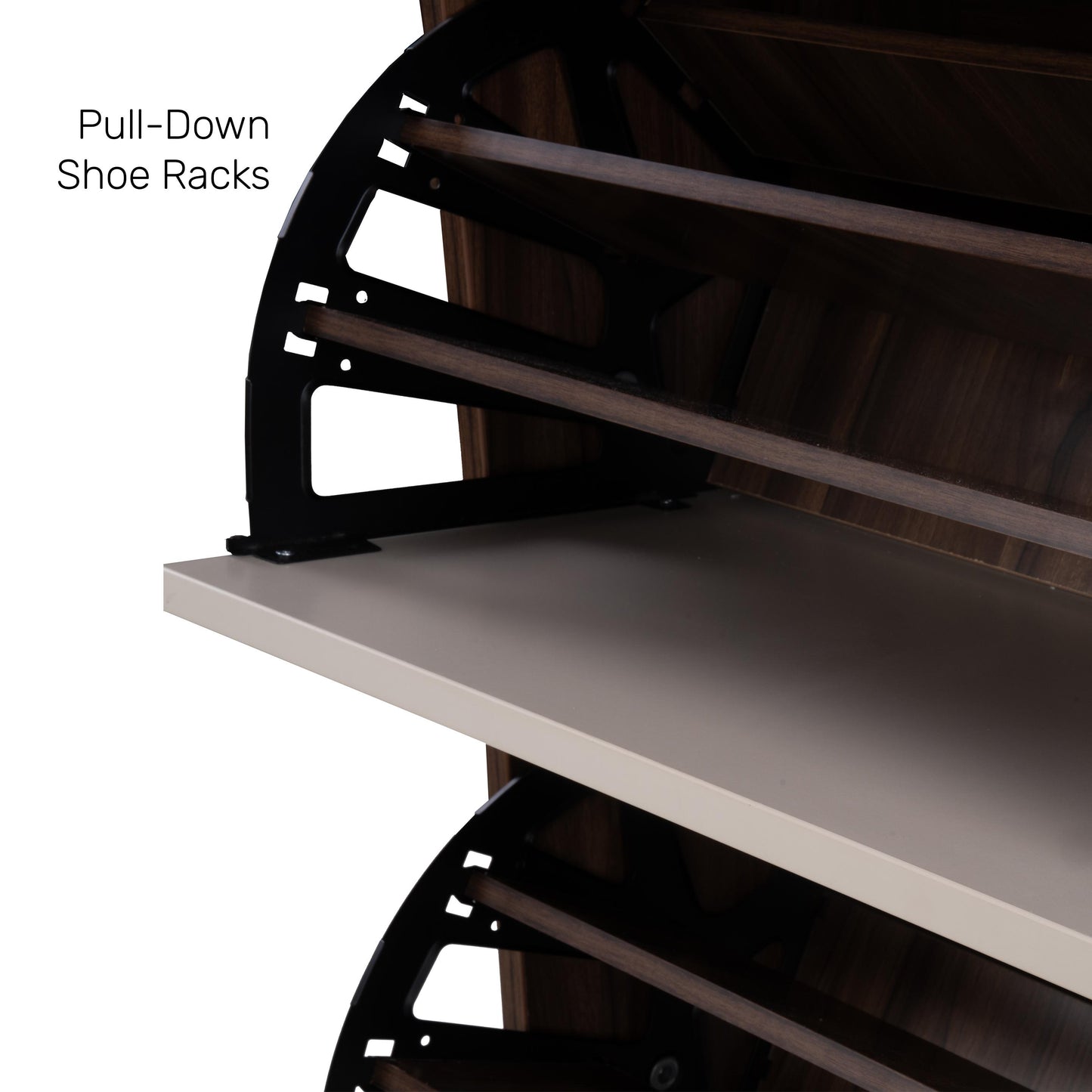 OmkarWood™ Premium Engineered Wood Shoe Cabinet with Pull-Down Racks