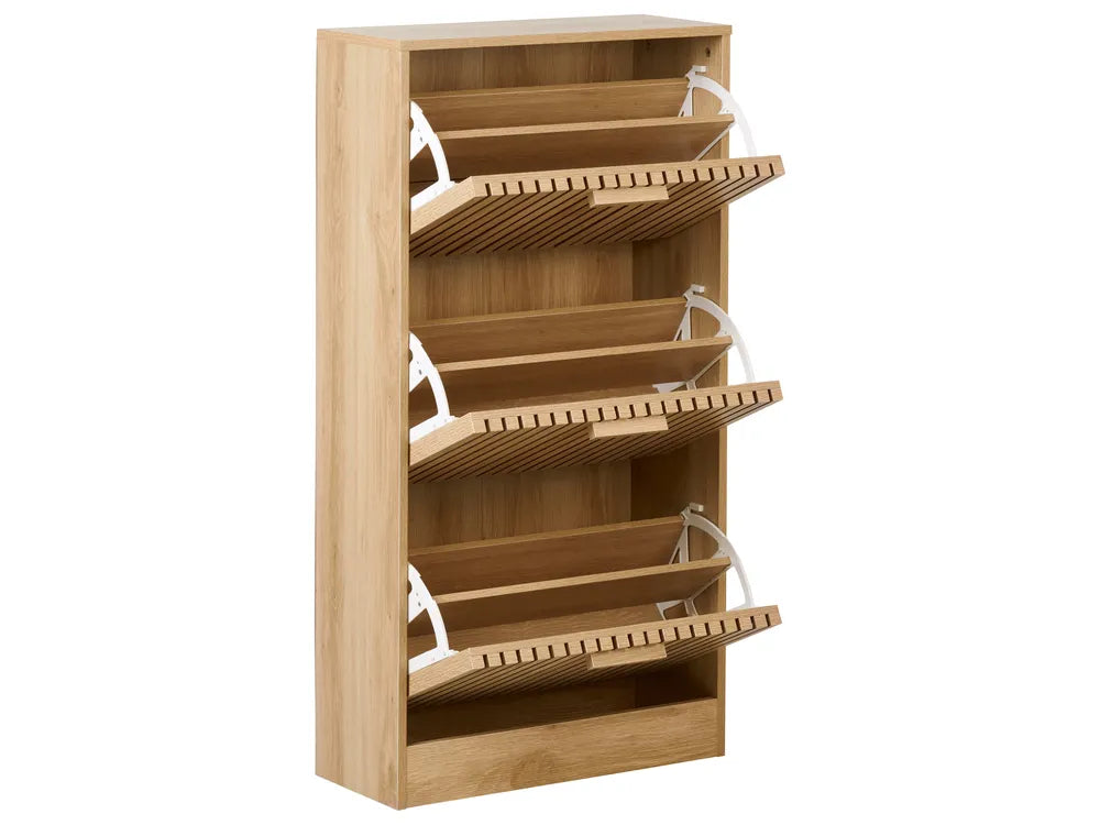 Shoe Storage Cabinet Light Brown