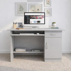 Computer Table with Keyboard Tray Drawer Home PC Storage Cabinet for Multipurpose Office Table, Study Table, Gaming Table for Home Office (Color- White,Grey)