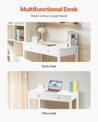 OmkarWood KidsEdge™ Premium MDF Study Desk – White