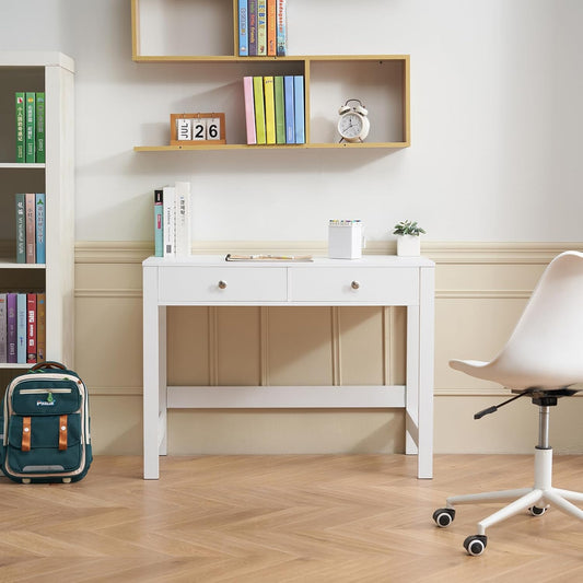 OmkarWood KidsEdge™ Premium MDF Study Desk – White