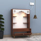 OmkarWood™ Modern Engineered Wood Home Temple with Drawer & Shelves