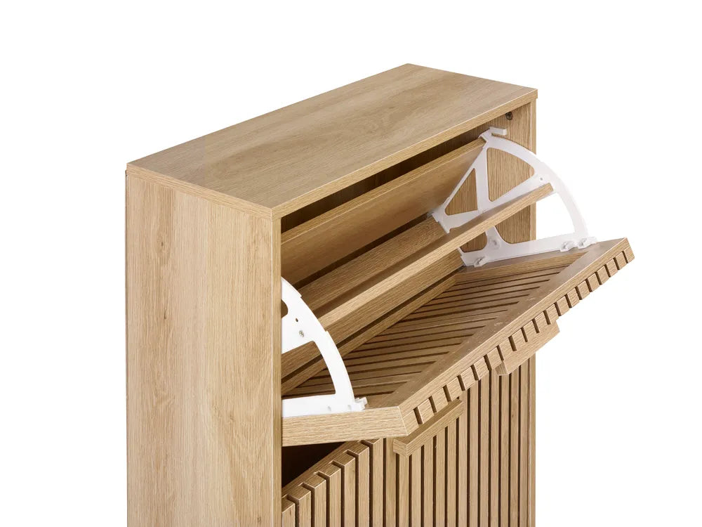 Shoe Storage Cabinet Light Brown