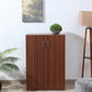 Walnut Elegance Shoe Cabinet