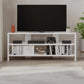 OmkarWood Vertex White Corner TV Stand – Premium Engineered Wood Unit for TVs up to 49"
