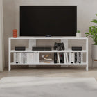OmkarWood Vertex White Corner TV Stand – Premium Engineered Wood Unit for TVs up to 49"