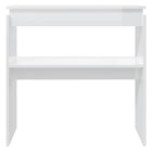 OmkarWood Bushnell Compact Engineered Wood Study Console Table – White Finish