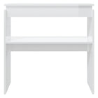OmkarWood Bushnell Compact Engineered Wood Study Console Table – White Finish