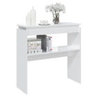 OmkarWood Bushnell Compact Engineered Wood Study Console Table – White Finish