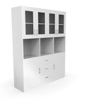 Modern Crockery Unit with Glass Doors & Storage – 6.4 ft (White Finish)