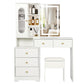 OmkarWood LuxeGlow Sliding LED Dressing Unit