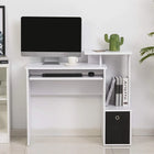 OmkarWood Cravens Compact Engineered Wood Study Table with Multi-Tier Storage