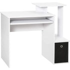 OmkarWood Cravens Compact Engineered Wood Study Table with Multi-Tier Storage