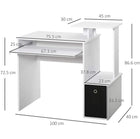 OmkarWood Cravens Compact Engineered Wood Study Table with Multi-Tier Storage