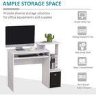 OmkarWood Cravens Compact Engineered Wood Study Table with Multi-Tier Storage