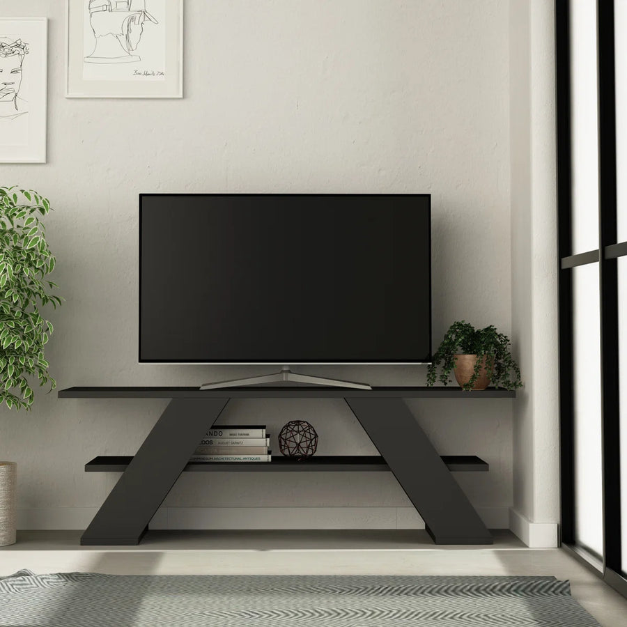 OmkarWood Urbane Grey TV Console – Premium Engineered Wood Entertainment Unit