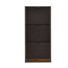 OmkarWood™ Elegant 3-Door Engineered Wood Shoe Cabinet