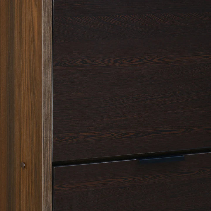OmkarWood™ Elegant 3-Door Engineered Wood Shoe Cabinet