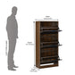OmkarWood™ Elegant 3-Door Engineered Wood Shoe Cabinet