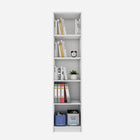 Vistaar Slim Wooden Bookcase White