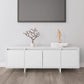 OmkarWood Premium Modern TV Unit – White Minimalist Engineered Wood Cabinet
