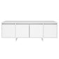OmkarWood Premium Modern TV Unit – White Minimalist Engineered Wood Cabinet